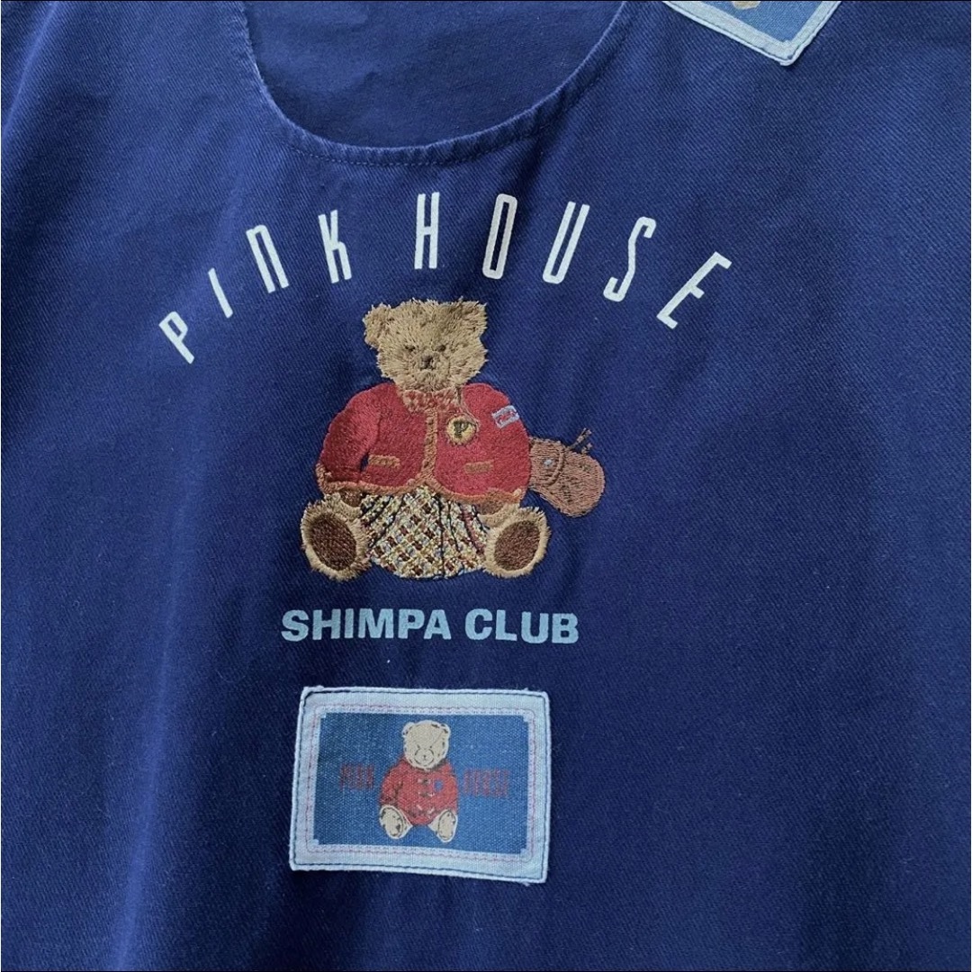 ピンクハウス デニム ワンピース ワッペン SHIMPA CLUBブラック