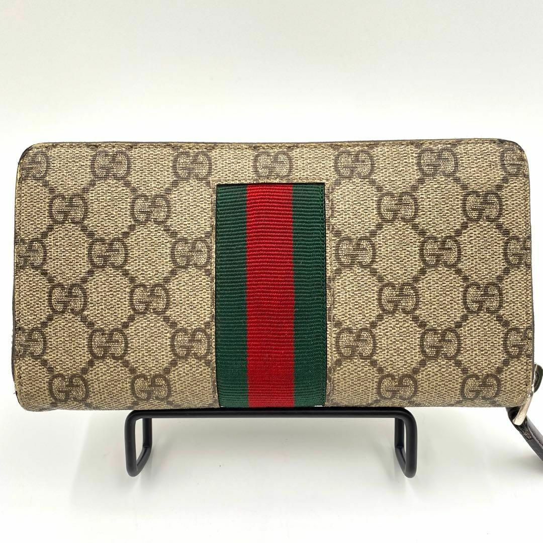 Gucci - グッチ 長財布 ビー シェリーライン GGスプリーム PVC レザー