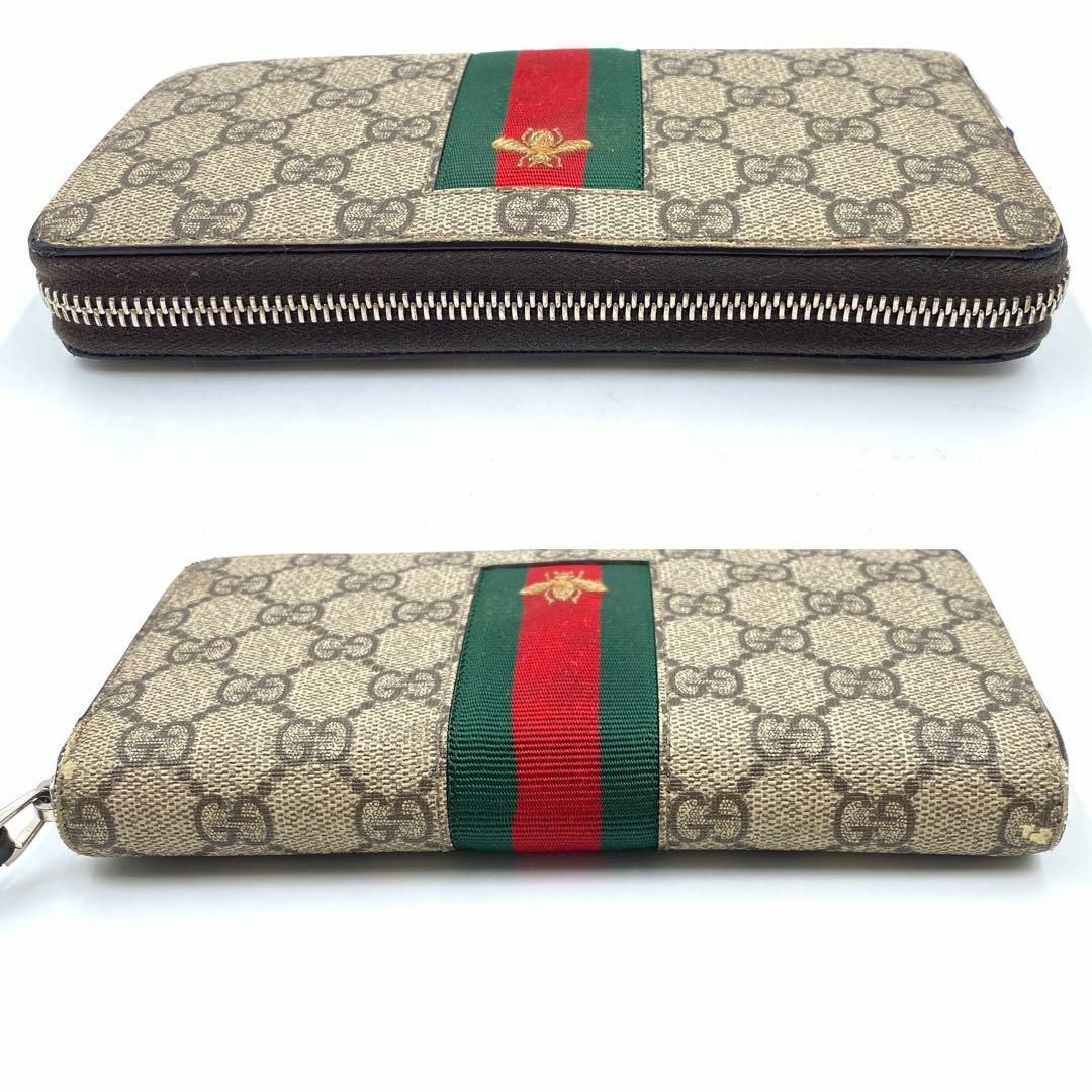 Gucci - グッチ 長財布 ビー シェリーライン GGスプリーム PVC レザー
