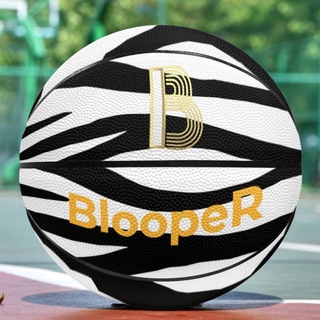 【新品】屋内外兼用バスケットボール ゼブラ-ホワイト BloopeR ブルーパー(バスケットボール)