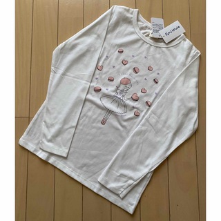 ナルミヤ インターナショナル(NARUMIYA INTERNATIONAL)のナルミヤ系 ピューピルハウス 女の子×マカロンプリントTシャツ 130(Tシャツ/カットソー)