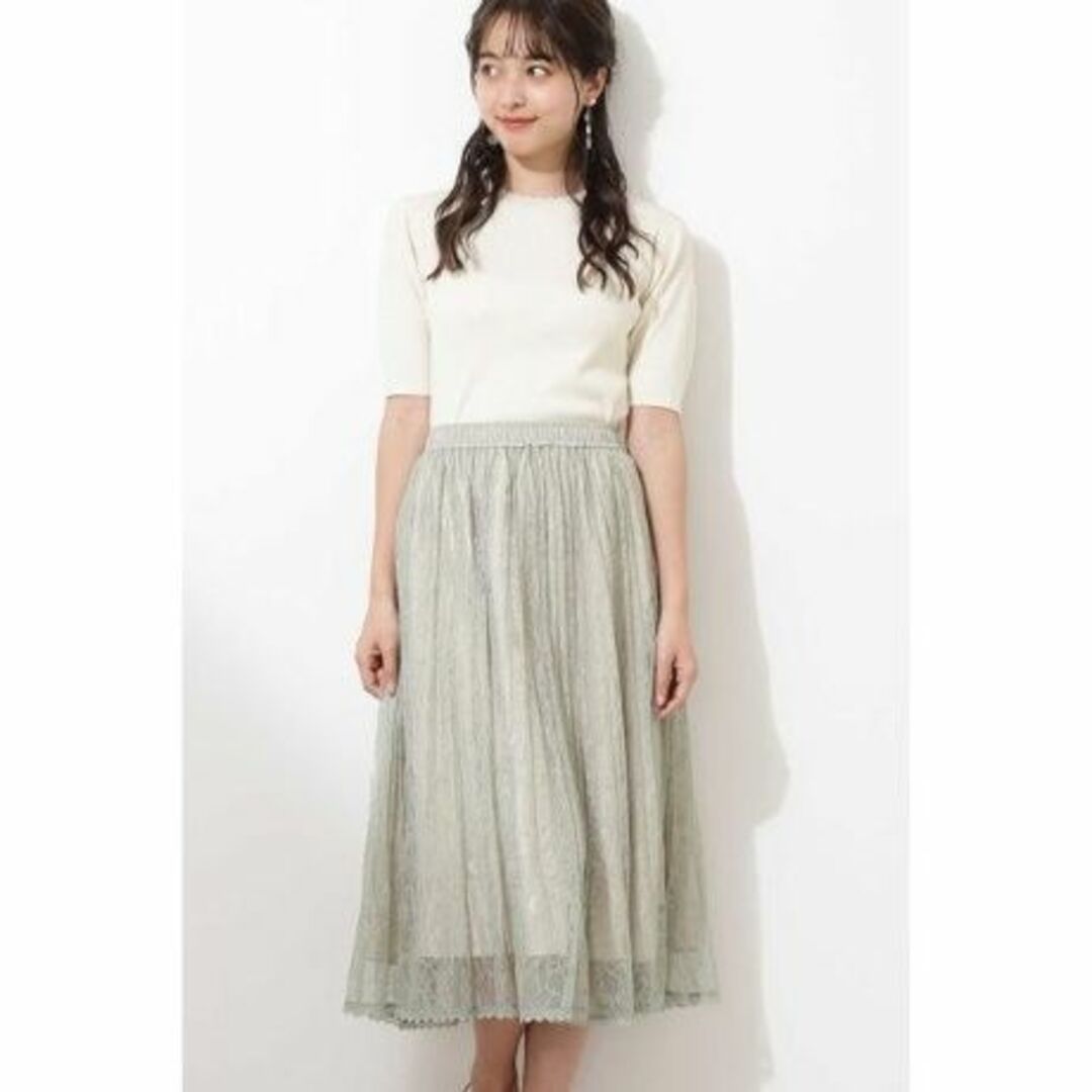 JILL by JILLSTUART(ジルバイジルスチュアート)のJILL by JILLSTUART フラジャイルレーススカート レディースのスカート(ひざ丈スカート)の商品写真