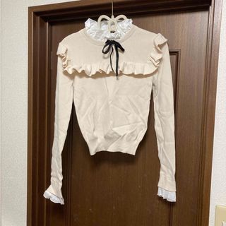 新品☆ZARA ザラ フリル&リボン付きニットセーター トップス