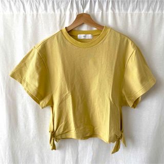 トーガプルラ(TOGA PULLA)のTOGA PULLA トーガプルラ トップス サイドリボン 鹿の子 半袖(Tシャツ(半袖/袖なし))