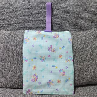 ①　ハンドメイド　上履き入れ　ユニコーン　夢かわ(外出用品)