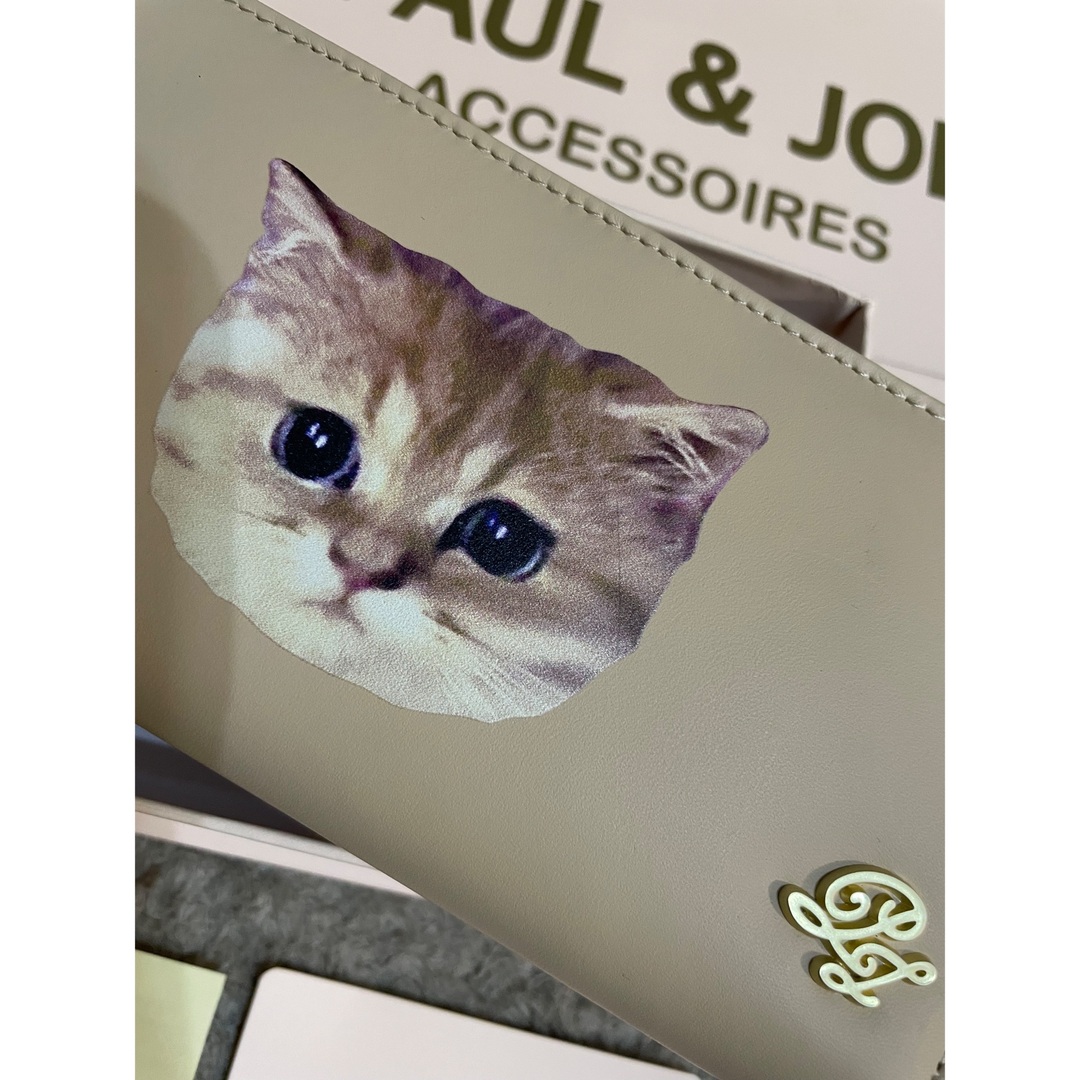 ポールアンドジョー 革財布 牛革 長財布 猫柄 ヌネット PAUL & JOE