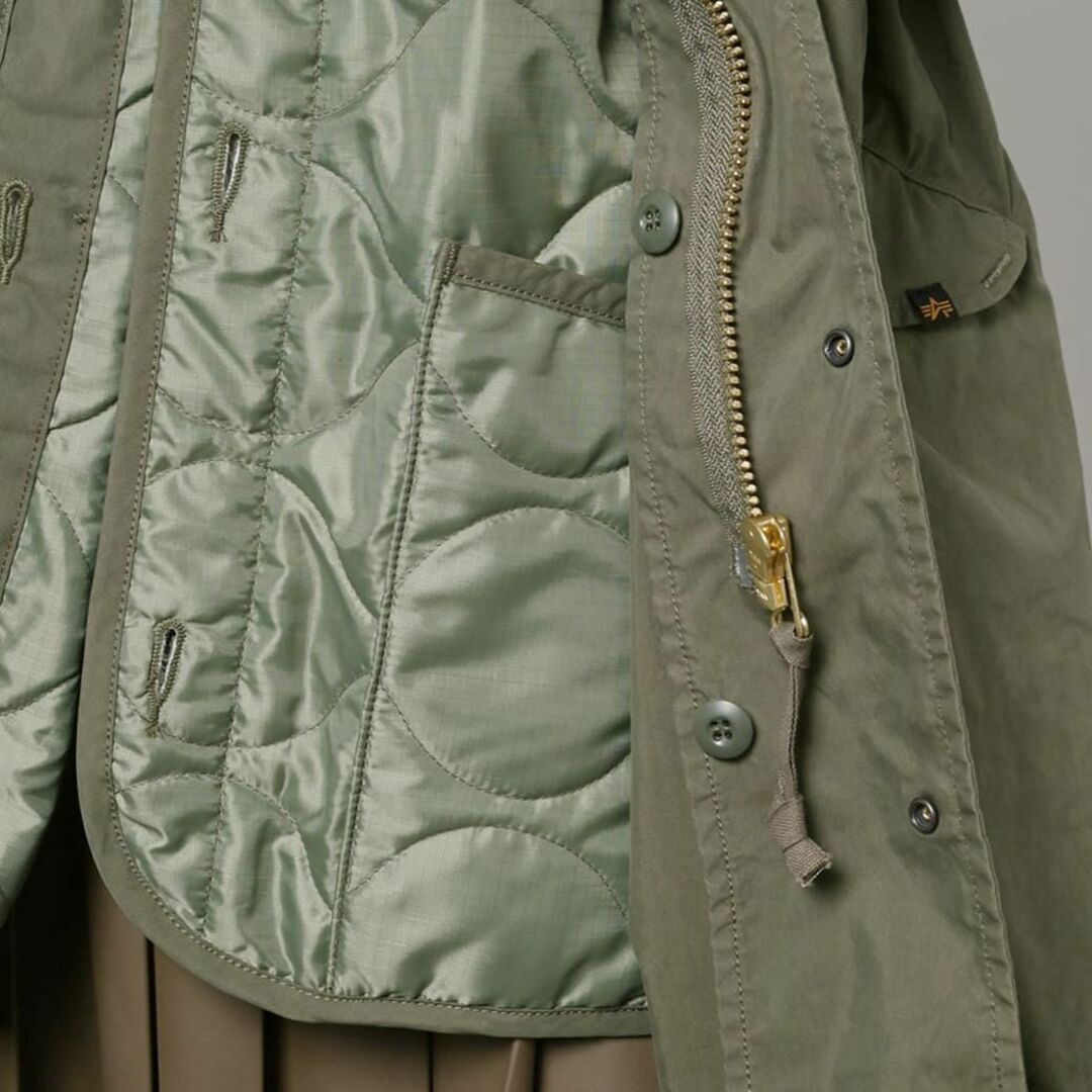SNIDEL(スナイデル)のSNIDEL×ALPHA　モッズコート　カーキ　１ レディースのジャケット/アウター(モッズコート)の商品写真