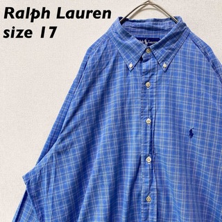 ラルフローレン(Ralph Lauren)のラルフローレン　長袖シャツ　ボタンダウン　チェック　ポニーロゴ　男女兼用(シャツ)