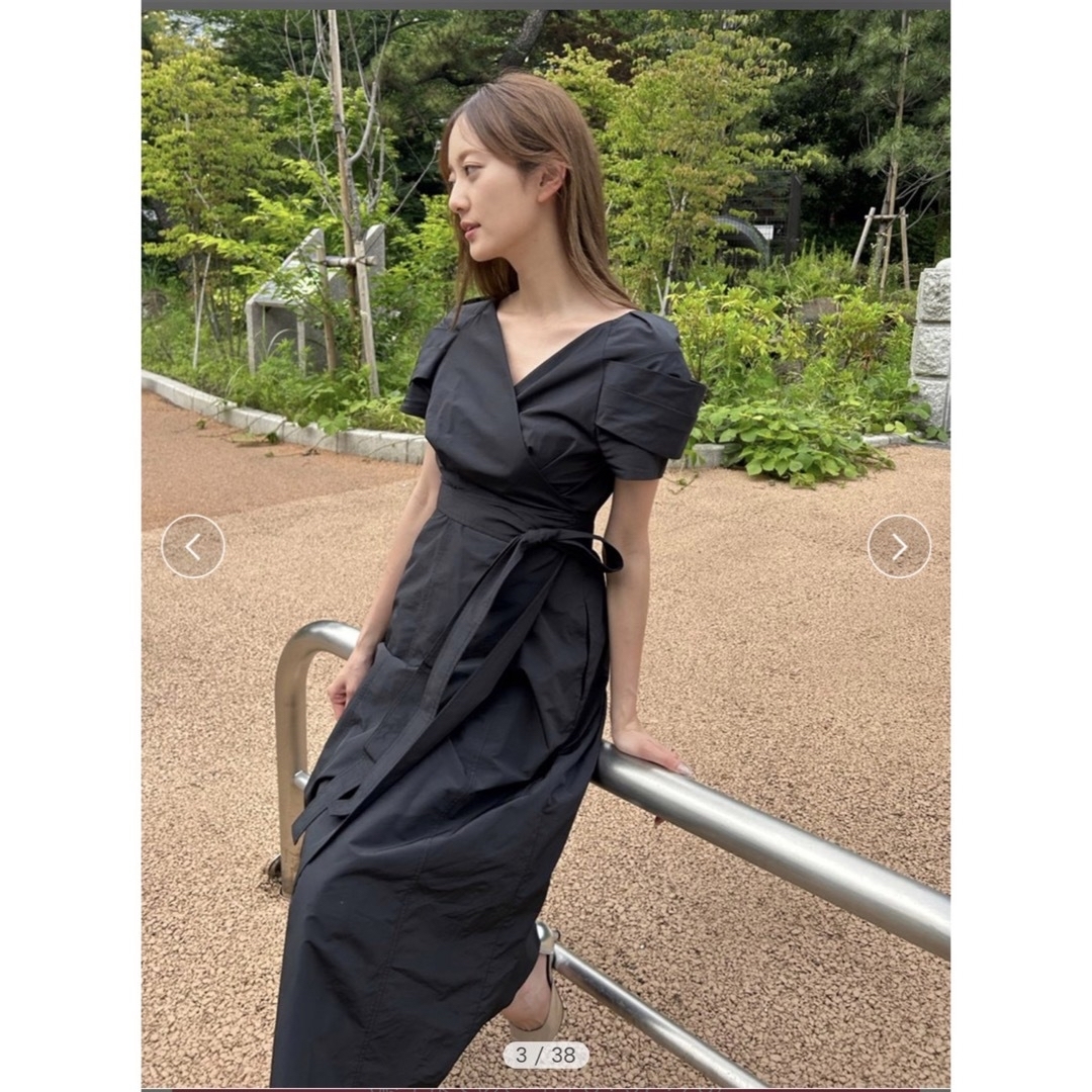 styling/(スタイリング)の最終値下げ　styling/ タックスリーブ カシュクールドレス レディースのワンピース(ロングワンピース/マキシワンピース)の商品写真