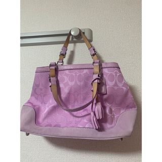 コーチ(COACH)のハンドバッグ　ピンク　パープル(ハンドバッグ)