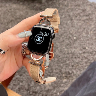 アップルウォッチ(Apple Watch)のApple Watch アップルウォッチ 本革ベルト　バンド レディース(腕時計)