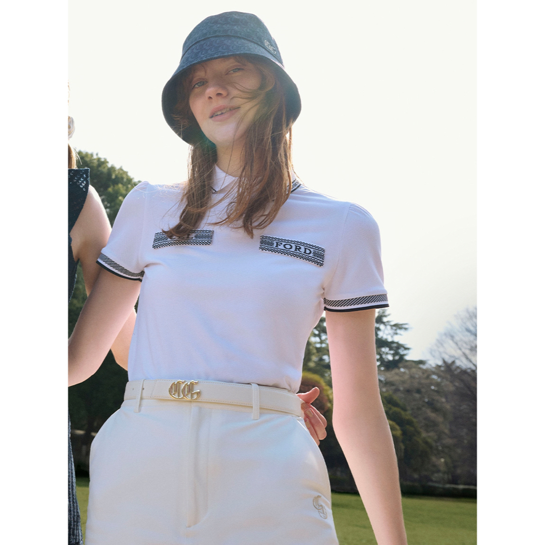 CELFORD GOLF】 ロゴデザインポロシャツ-