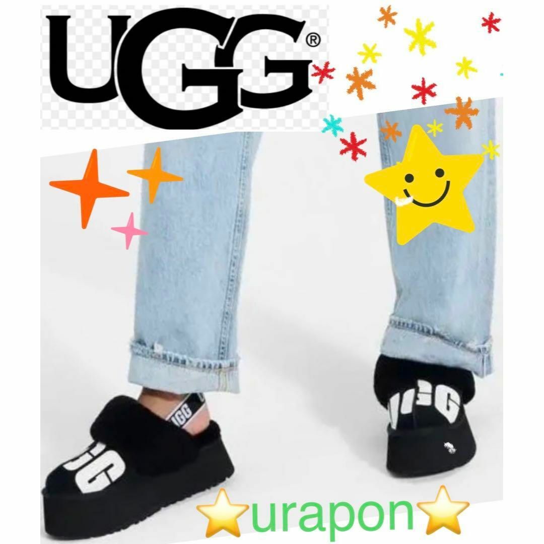 UGG(アグ)の完売しました。。。✨22✨超美品✨でかロゴ✨UGG✨FUNKETTE CHOPD レディースの靴/シューズ(サンダル)の商品写真