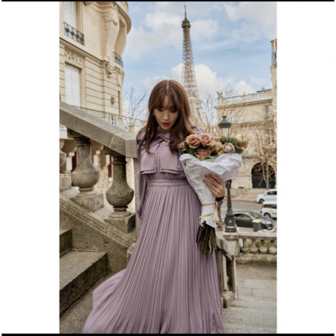 her lip to La Rochelle Pleated Dress