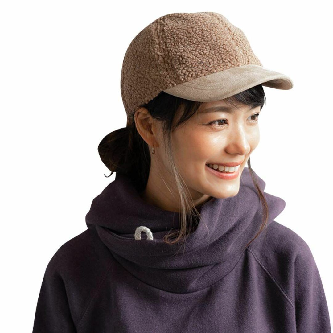 【色: ベージュ】[ナコタ] Pibment Boa Cap ピグメントボアキャ約13cmツバ