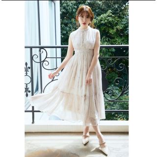 Herlipto Tulip Chiffon Long Dress ワンピース