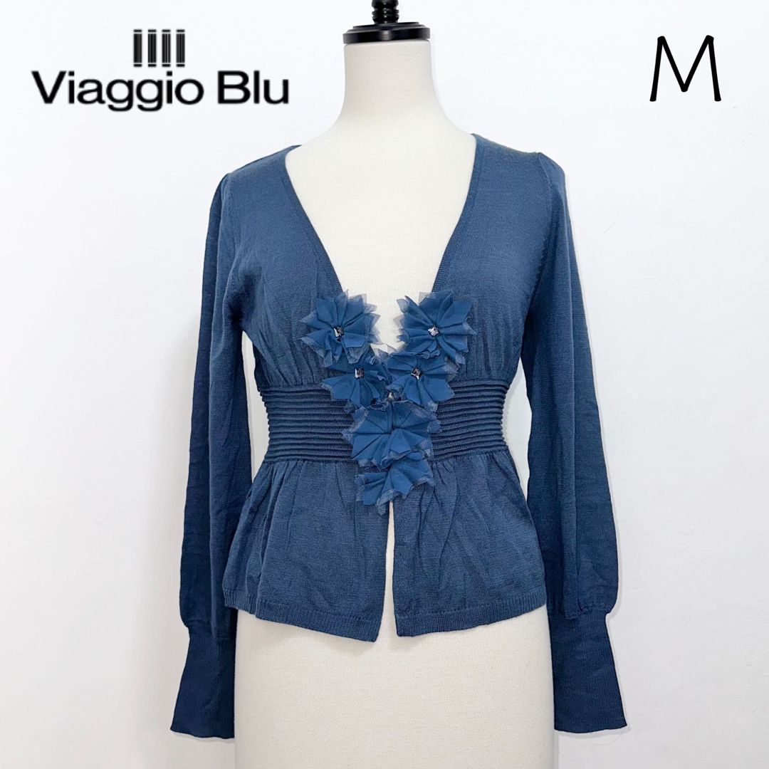 VIAGGIO BLU(ビアッジョブルー)の【Viaggio blu】M カーディガン エレガント レディースのトップス(カーディガン)の商品写真