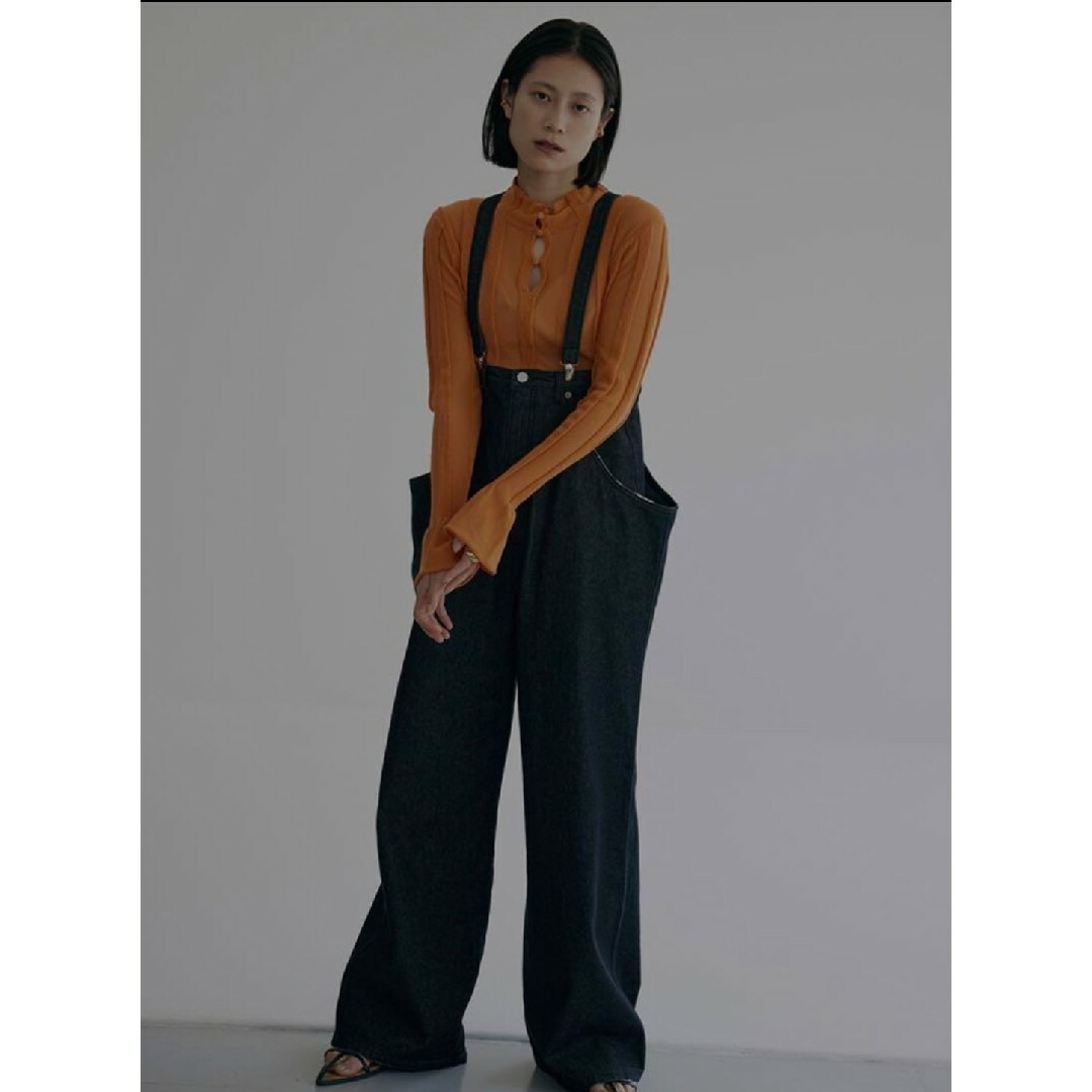 Ameri VINTAGE(アメリヴィンテージ)の期間限定セール　HIGH WAIST WIDE SUSPENDERS PANTS レディースのパンツ(デニム/ジーンズ)の商品写真