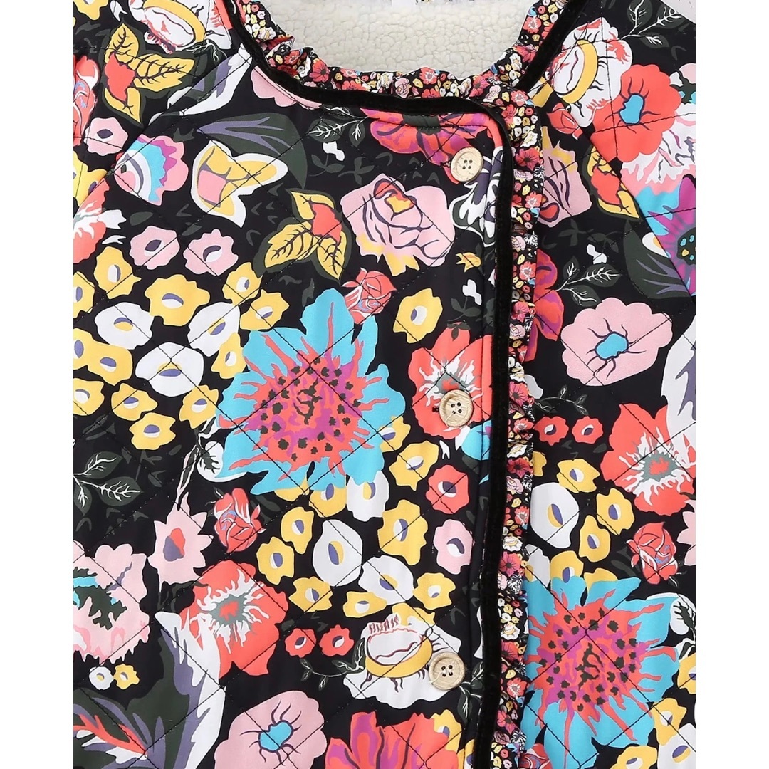 🧡9月新作🍄12102◆フラワー 花柄 ダウンジャケット レディースのジャケット/アウター(ダウンジャケット)の商品写真