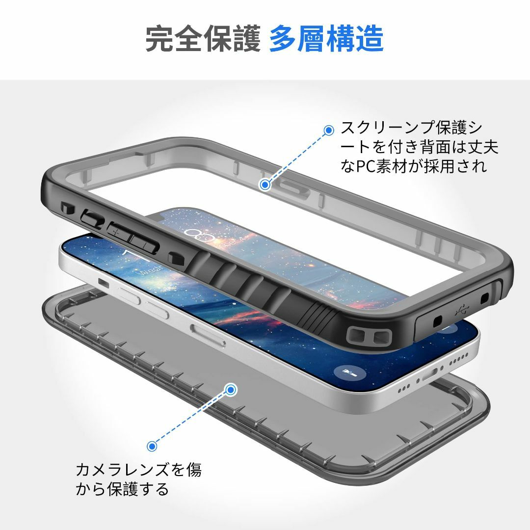 SPORTLINK iPhone 13 用 防水ケース iPhone 13 用 3