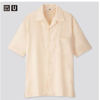 ユニクロ(UNIQLO)のUNIQLOU リネンコットンオープンカラーシャツ ナチュラル(シャツ)