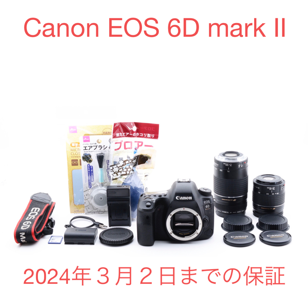 安心ダブル保証 Canon EOS 6D Mark II トリプルレンズ ストロ