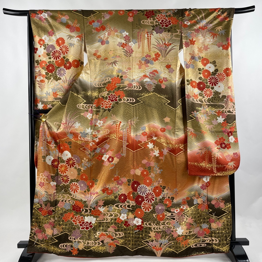 振袖 身丈166.5cm 裄丈65cm 正絹 名品-