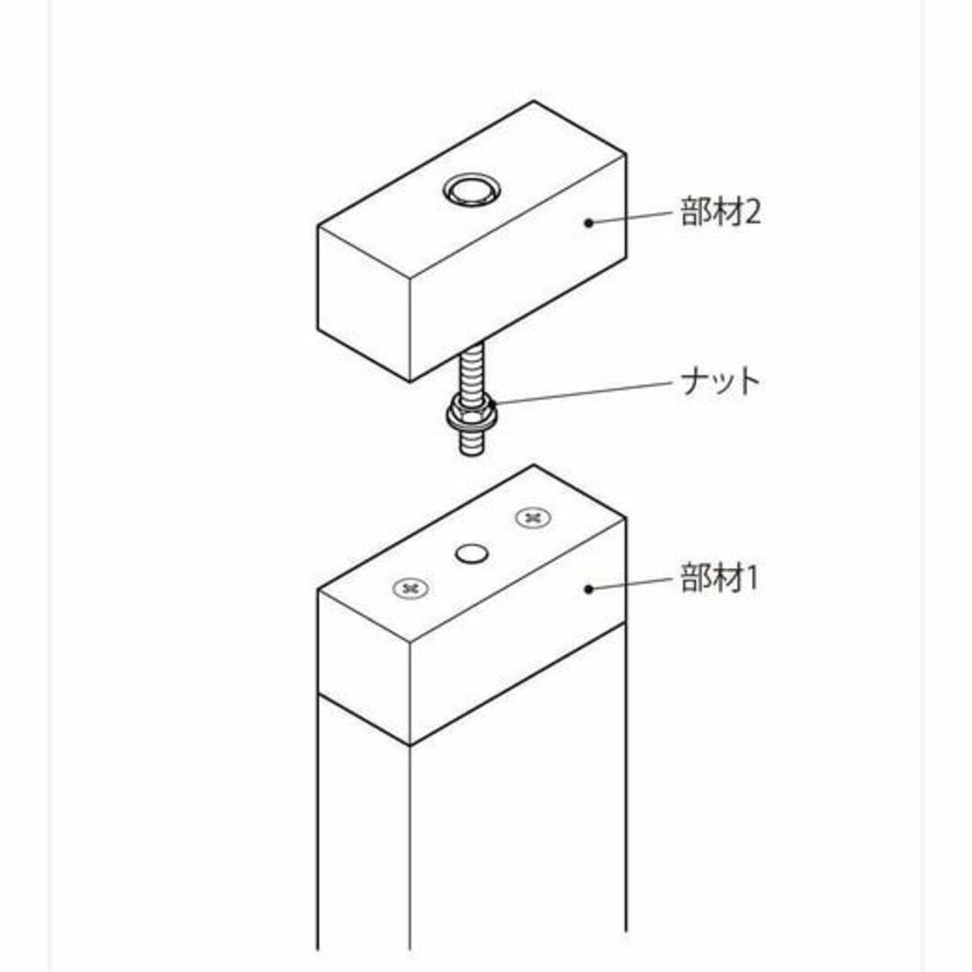 改良版 2×4 アジャスター 7個セット 壁に柱をカンタンに diy インテリア/住まい/日用品の収納家具(棚/ラック/タンス)の商品写真