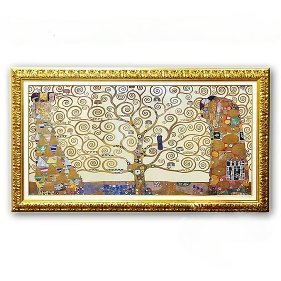 新品、複製画、クリムト ストックレー フリーズ 生命の樹 - 絵画