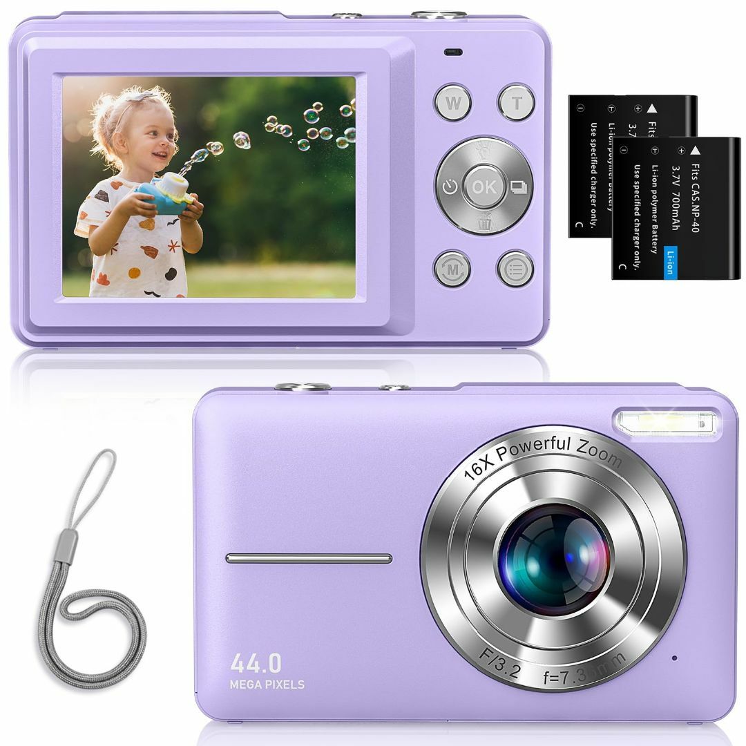 Zostuic デジカメ デジタルカメラ オートフォーカス 1080P 4400