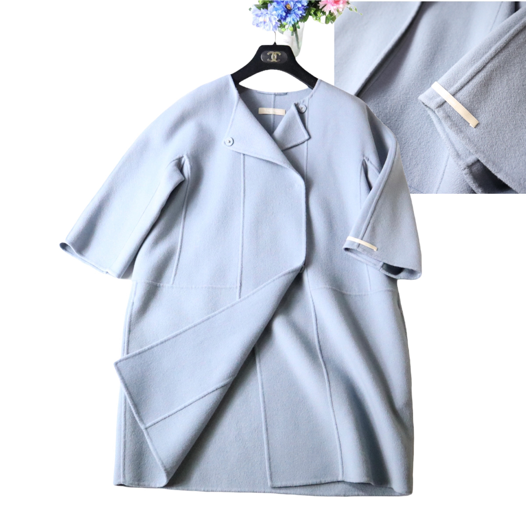 最高級】MaxMara クチートアマーノ ダブルフェイス ノーカラーコート