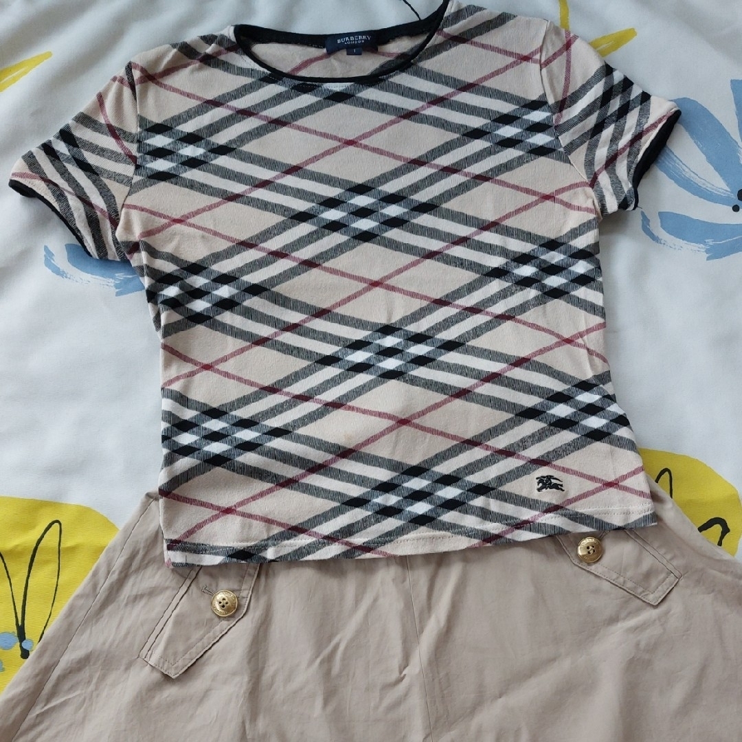 BURBERRY - 最終 S 160 バーバリー 上下 スカート Tシャツ