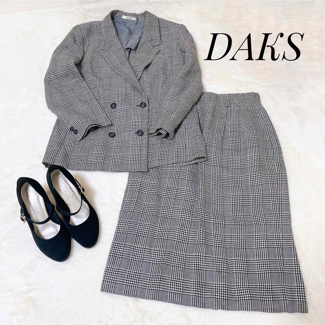 スーツ【美品】DAKS ダックス  ツーピース セットアップ スーツ 千鳥格子