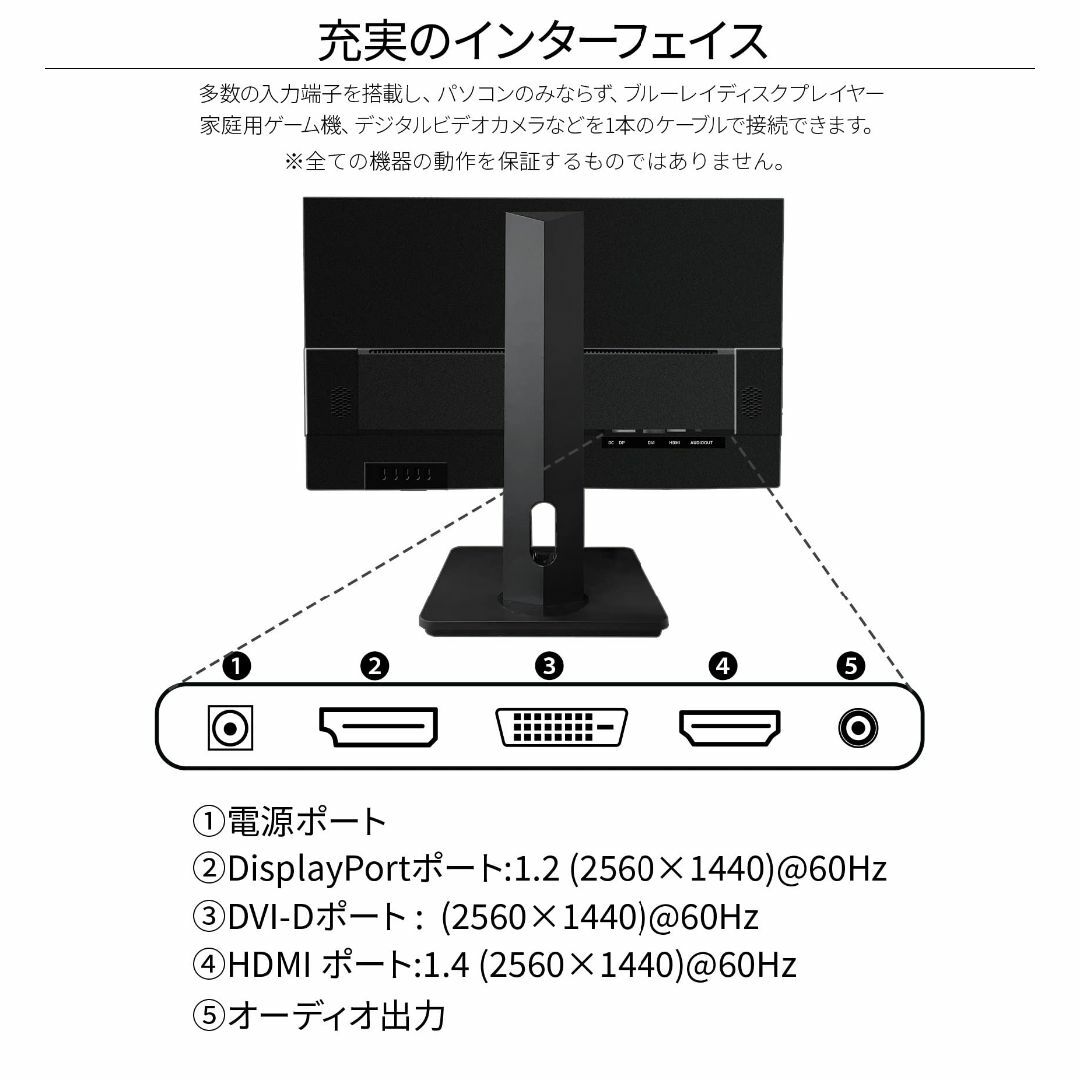 JAPANNEXT 23.8インチ IPS WQHD(2560 x 1440)