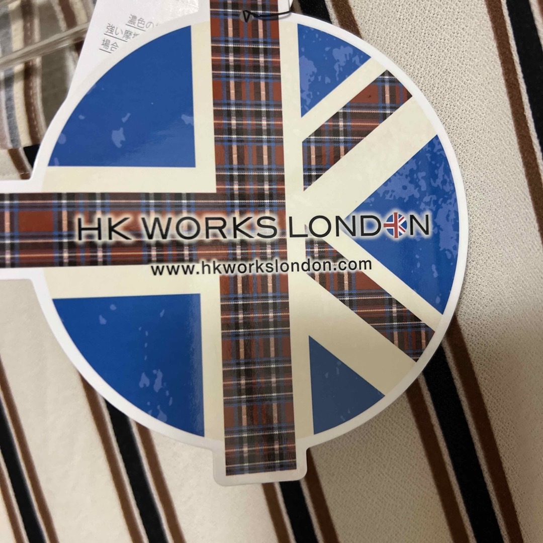 しまむら(シマムラ)の新品タグ付●HK WORKS LONDON キャンディ袖ストライプカットソーXL レディースのトップス(カットソー(長袖/七分))の商品写真