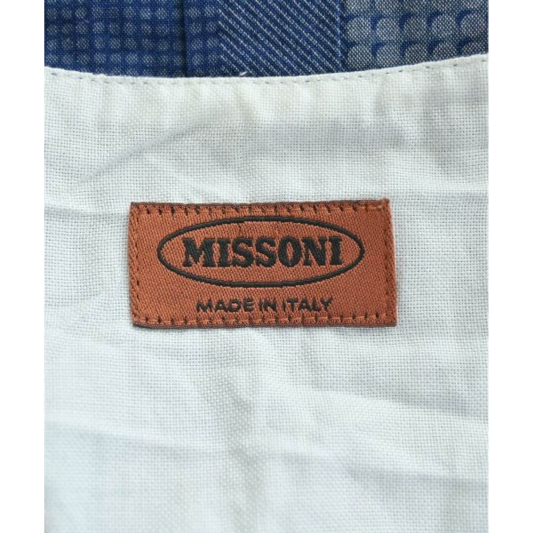 MISSONI(ミッソーニ)のMISSONI ミッソーニ カジュアルシャツ -(L位) 青系xグレー系(総柄) 【古着】【中古】 メンズのトップス(シャツ)の商品写真