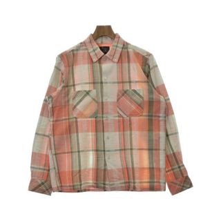 ウールリッチ(WOOLRICH)のWOOLRICH カジュアルシャツ M オレンジx白系x緑等(チェック) 【古着】【中古】(シャツ)