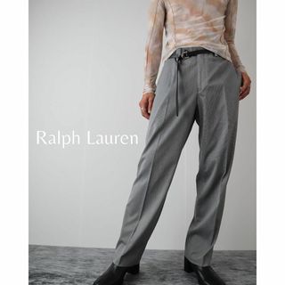 ラルフローレン(Ralph Lauren)の【ラルフローレン】ワイド ストレート ノータック スラックス グレー W34(スラックス)