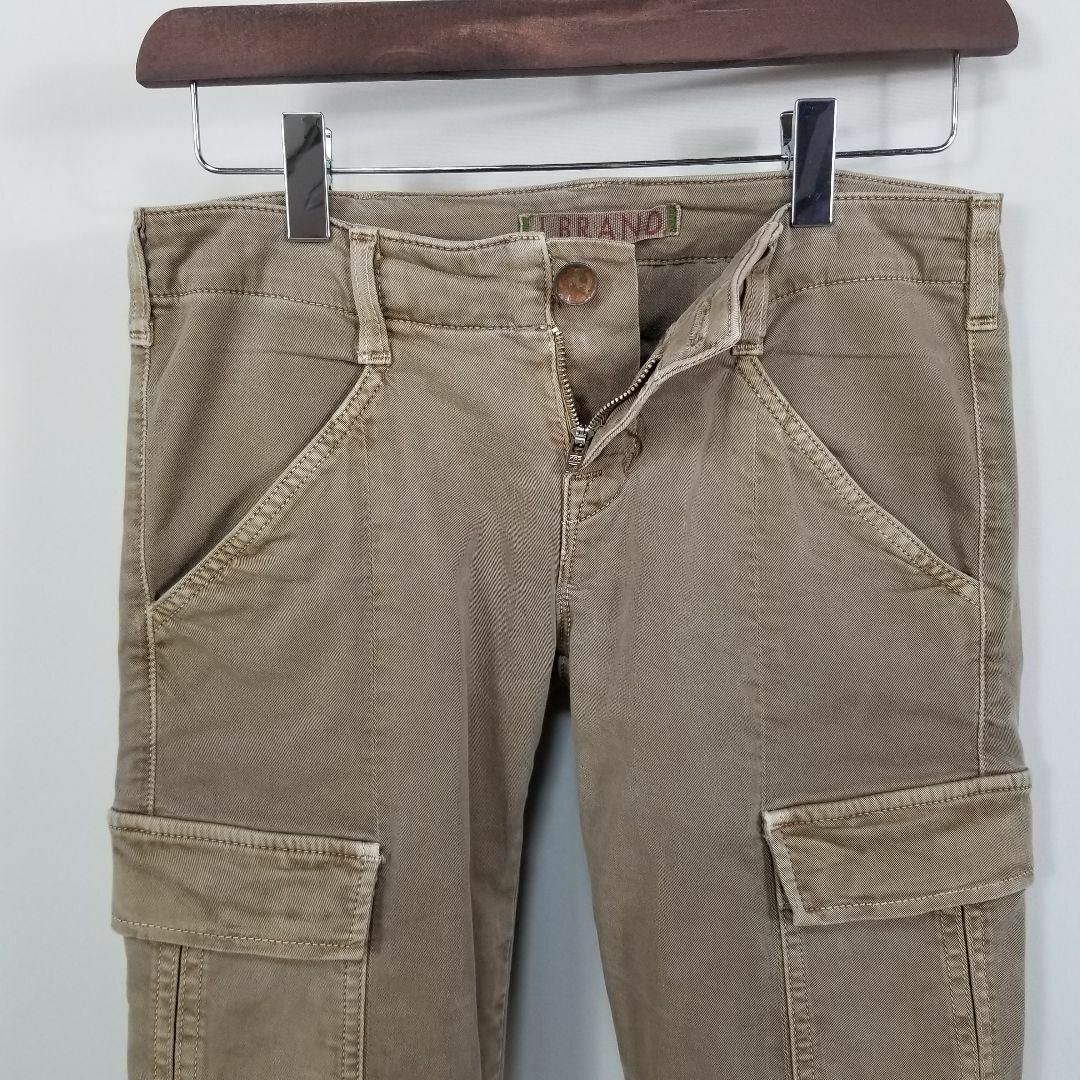 JBRAND美シルエットダメージ加工スキニーカーゴパンツ25茶USAセレブ愛用