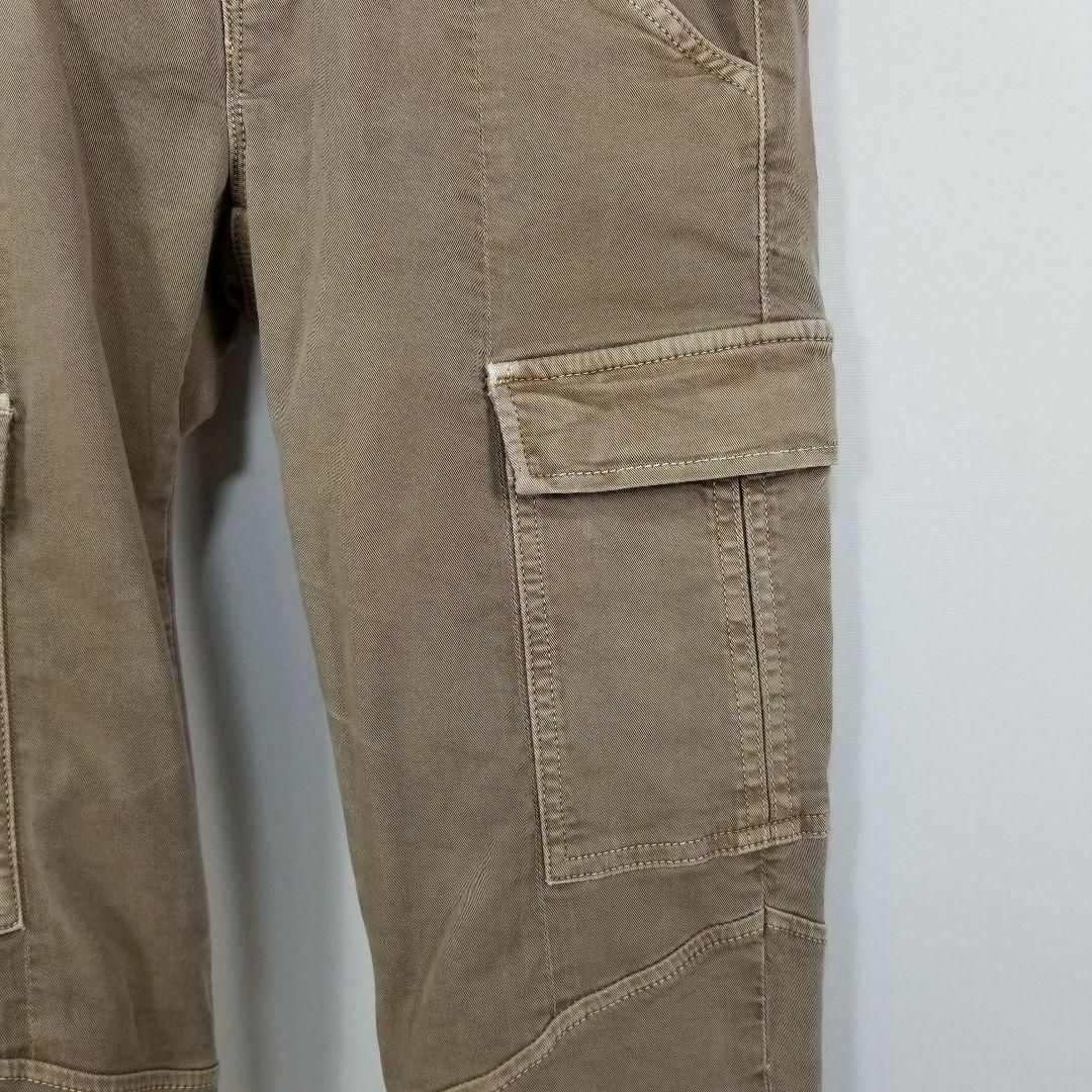 JBRAND美シルエットダメージ加工スキニーカーゴパンツ25茶USAセレブ