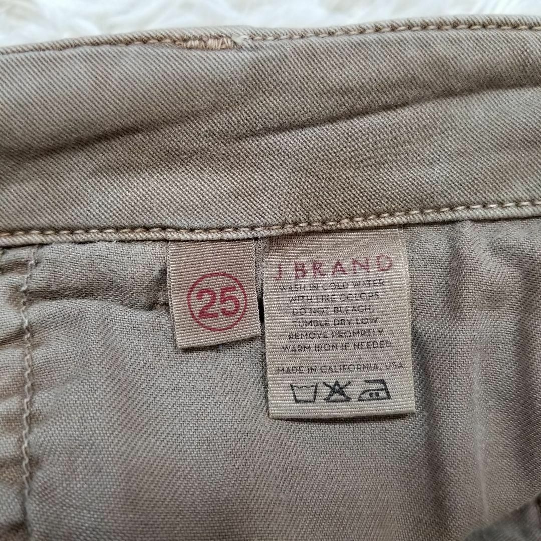 JBRAND美シルエットダメージ加工スキニーカーゴパンツ25茶USAセレブ愛用