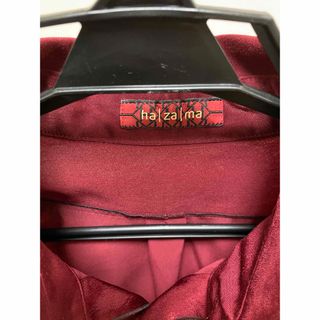 hazama 繍美が残した痕跡のロングシャツ シャツ ボルドーの通販 by