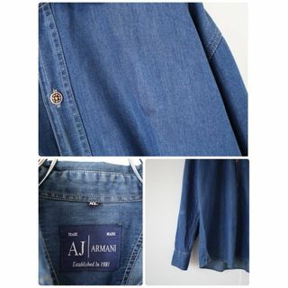 ARMANI JEANS (S) ピンク カジュアルシャツ Yシャツ 長袖