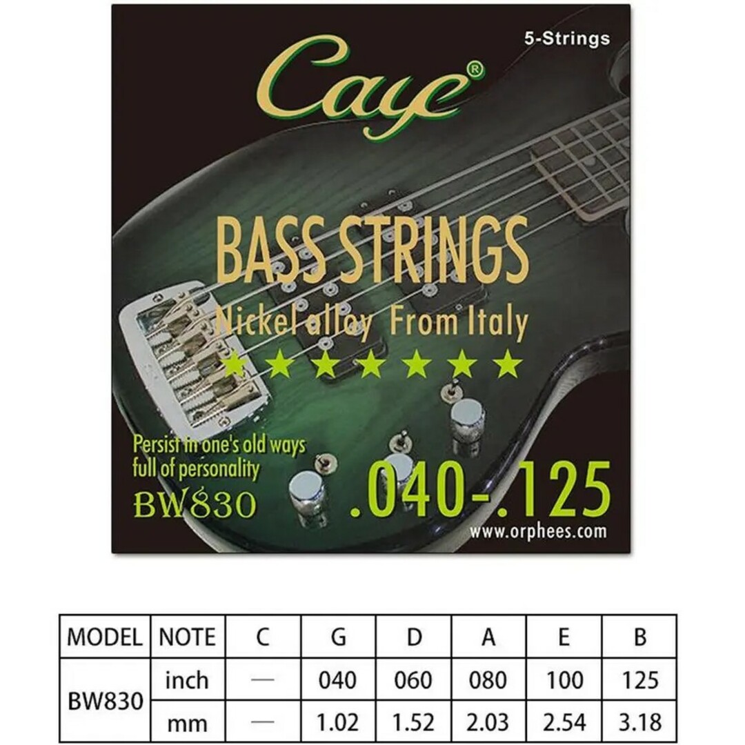 Caye 5弦 ベース弦 BW830 040-125 1セット 楽器のベース(弦)の商品写真