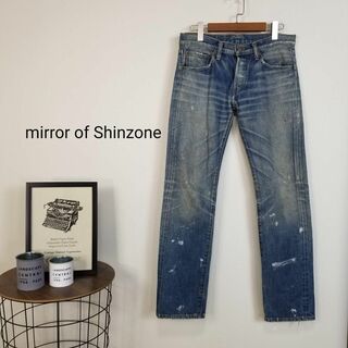シンゾーン(Shinzone)のMIRROR OF SHINZONEユーズドペイントダメージ加工デニムパンツ28(デニム/ジーンズ)