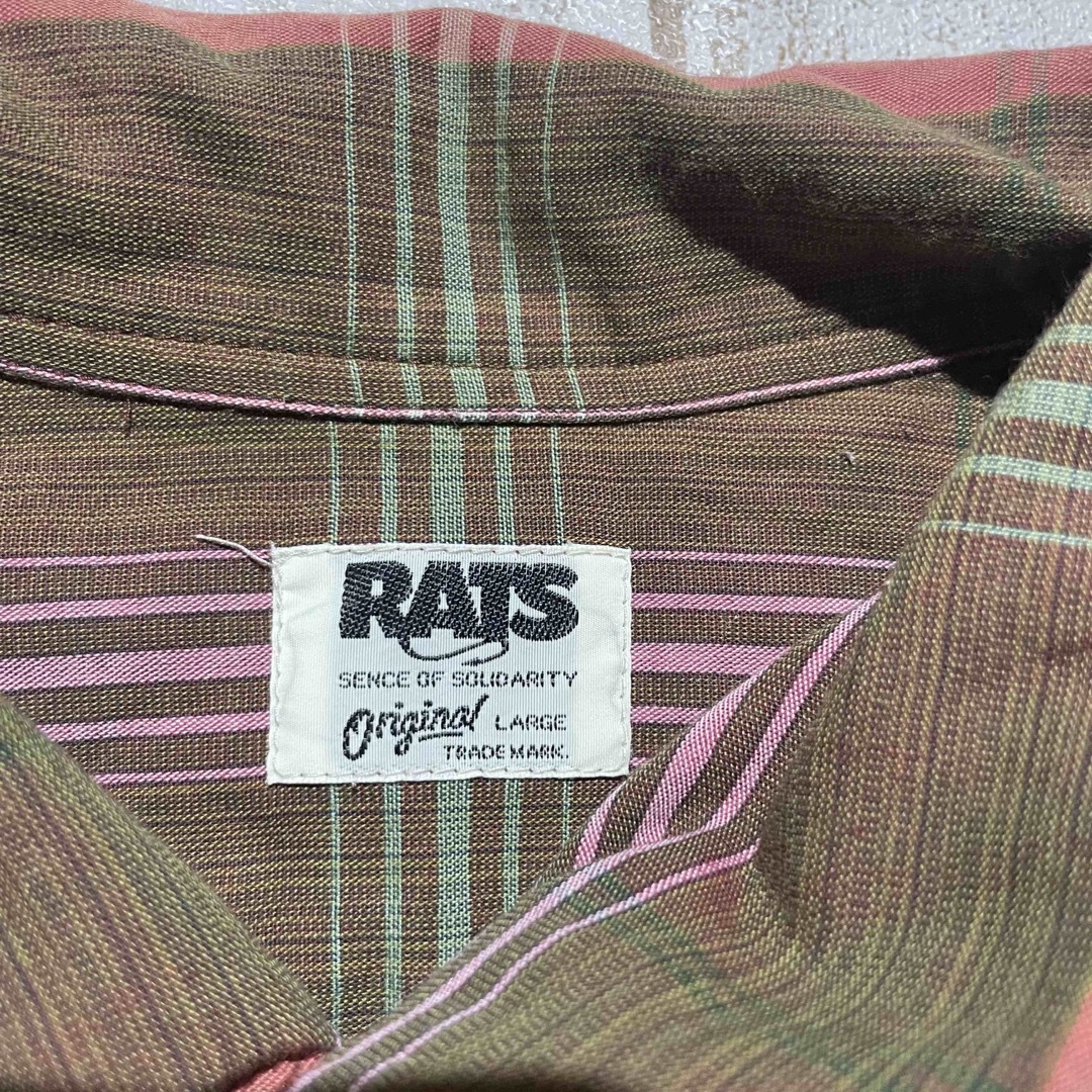 RATS】ラッツ 長袖チェックシャツ コットンシャツ ワークシャツ L ...