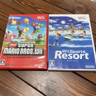 ウィー(Wii)のWii Wiiソフト　スポーツリゾート　マリオブラザーズ　取説あり(家庭用ゲームソフト)