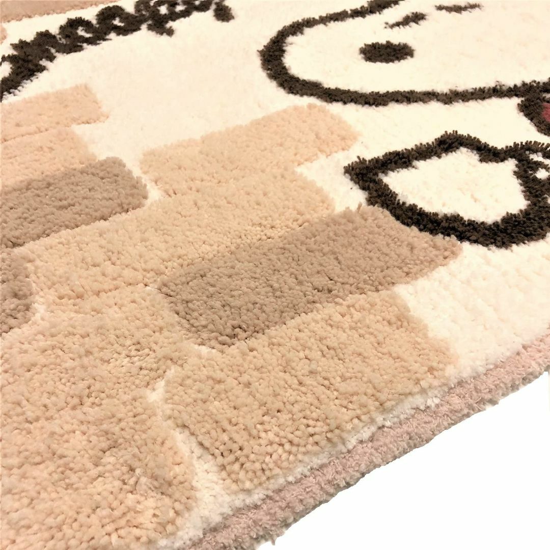 センコー スヌーピー おうちカフェ トイレマット 約58×60cm ベージュ キ 6