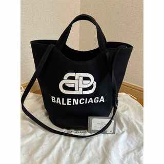 バレンシアガ(Balenciaga)のバレンシアガ 美品 ウェーブ 2way ハンドバッグ バケツ型 黒 599332(ハンドバッグ)