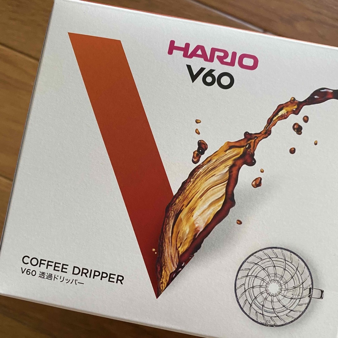 2個セット　HARIO  ハリオ　V60  透明　ドリッパー　透過ドリッパー スマホ/家電/カメラの調理家電(コーヒーメーカー)の商品写真